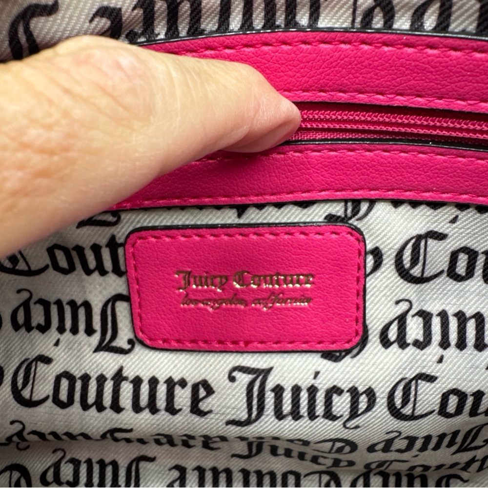 Juicy Couture Pink FlashNot Your Babe  Shoulder Bag with Gold Chain. With Charms - Picture 13 of 13